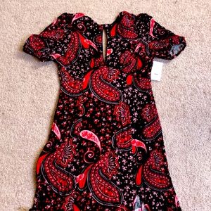 JustFab Paisley Slit Dress
